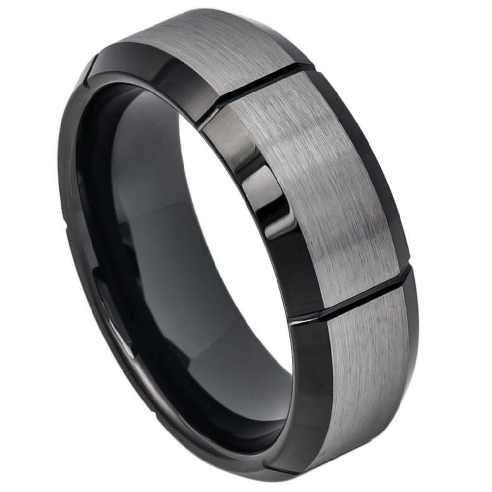 675-8mm Vertical Grooves & Black IP Beveled Edge