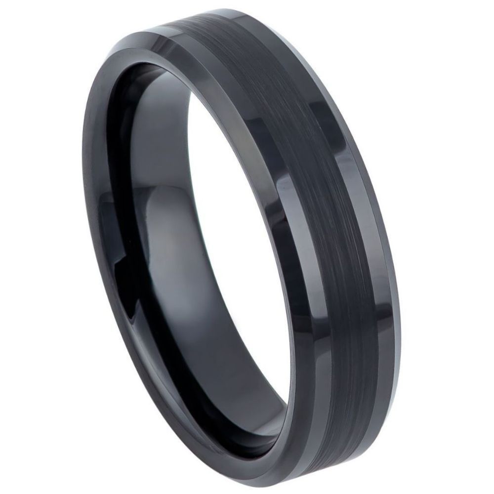 790-6mm Black IP Plated Brushed Center