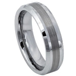 794-6mm Brushed Center Shiny Lines on each side Beveled Edge