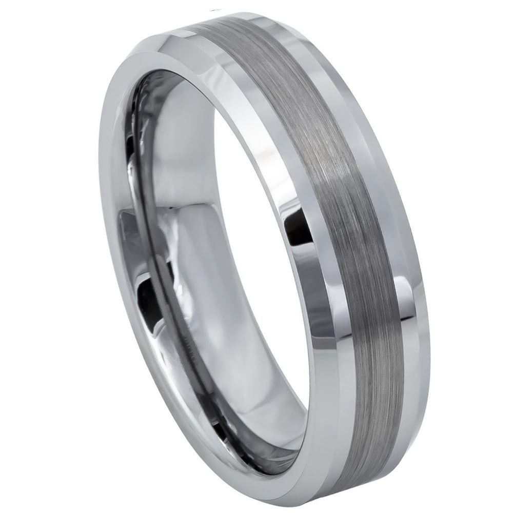 794-6mm Brushed Center Shiny Lines on each side Beveled Edge