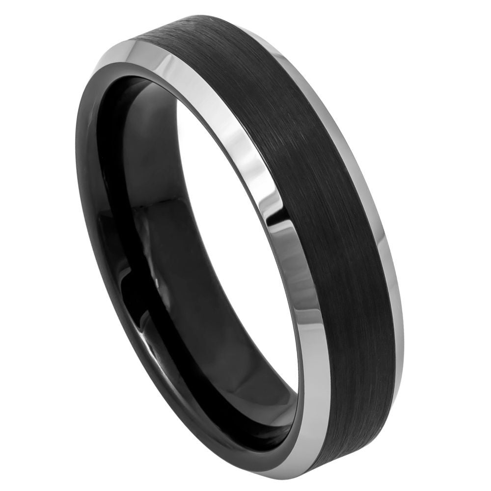 795-6mm Brushed Center High Polished Steel Color Beveled Edge