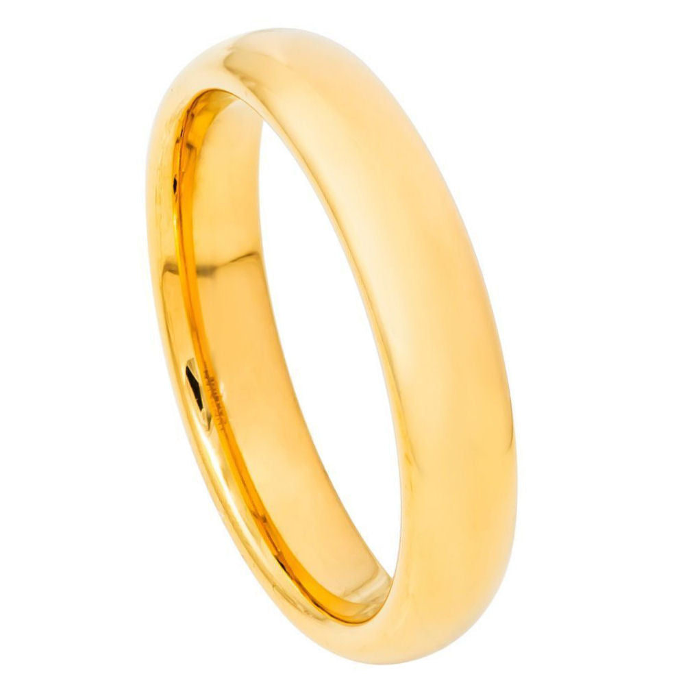797-4mm Domed Gold-Plated Shiny Polish