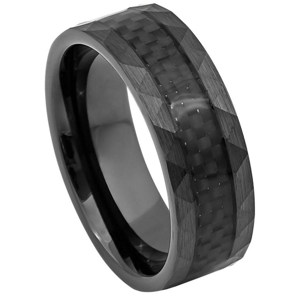869-8mm Carbon Fiber Center Faceted Sides