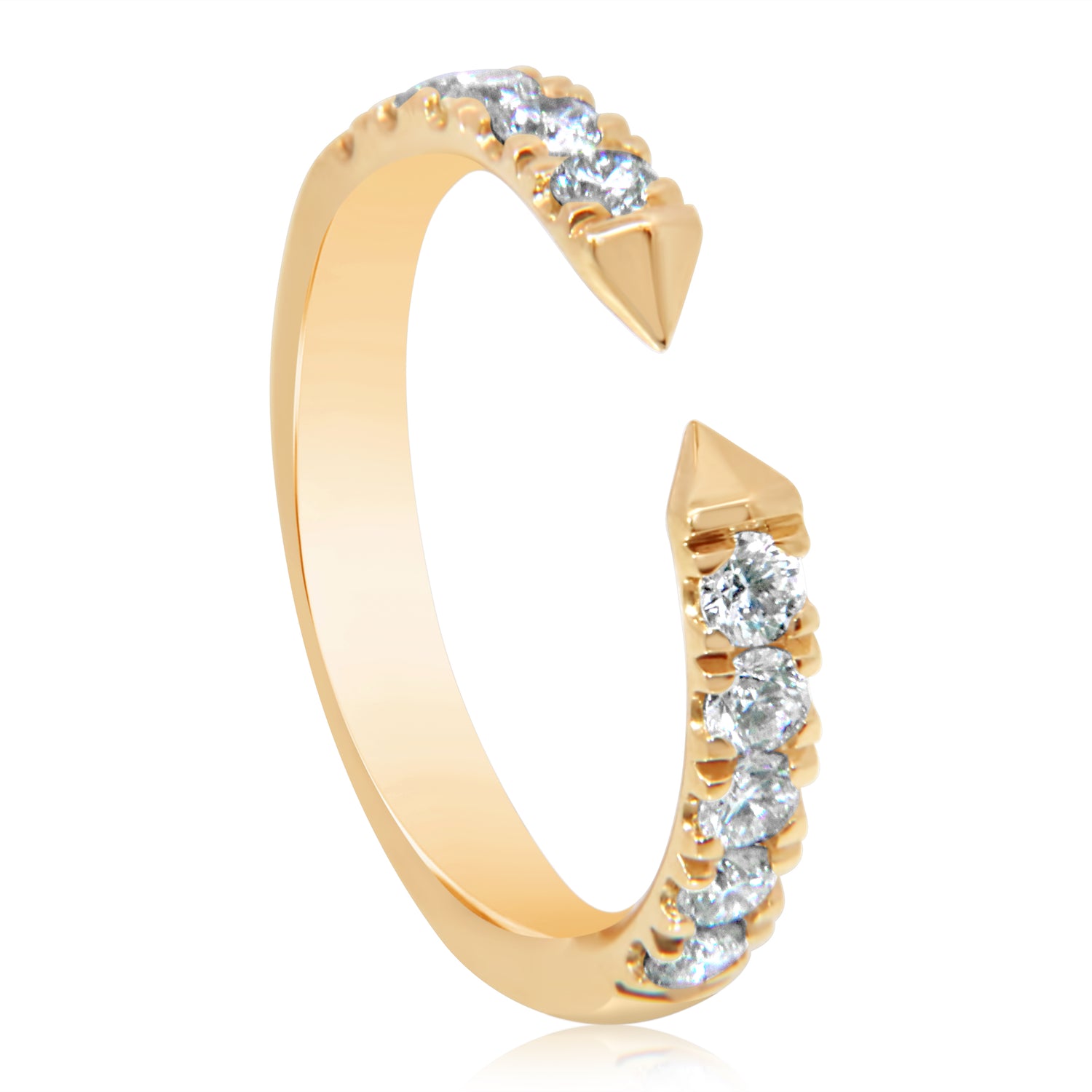 Pointed Diamond Open Band