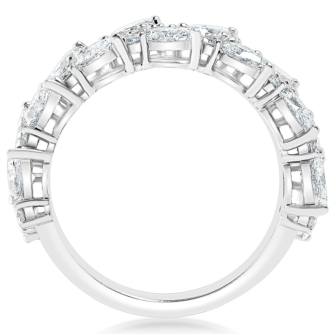 Marquise and Round Diamond Fashion Band