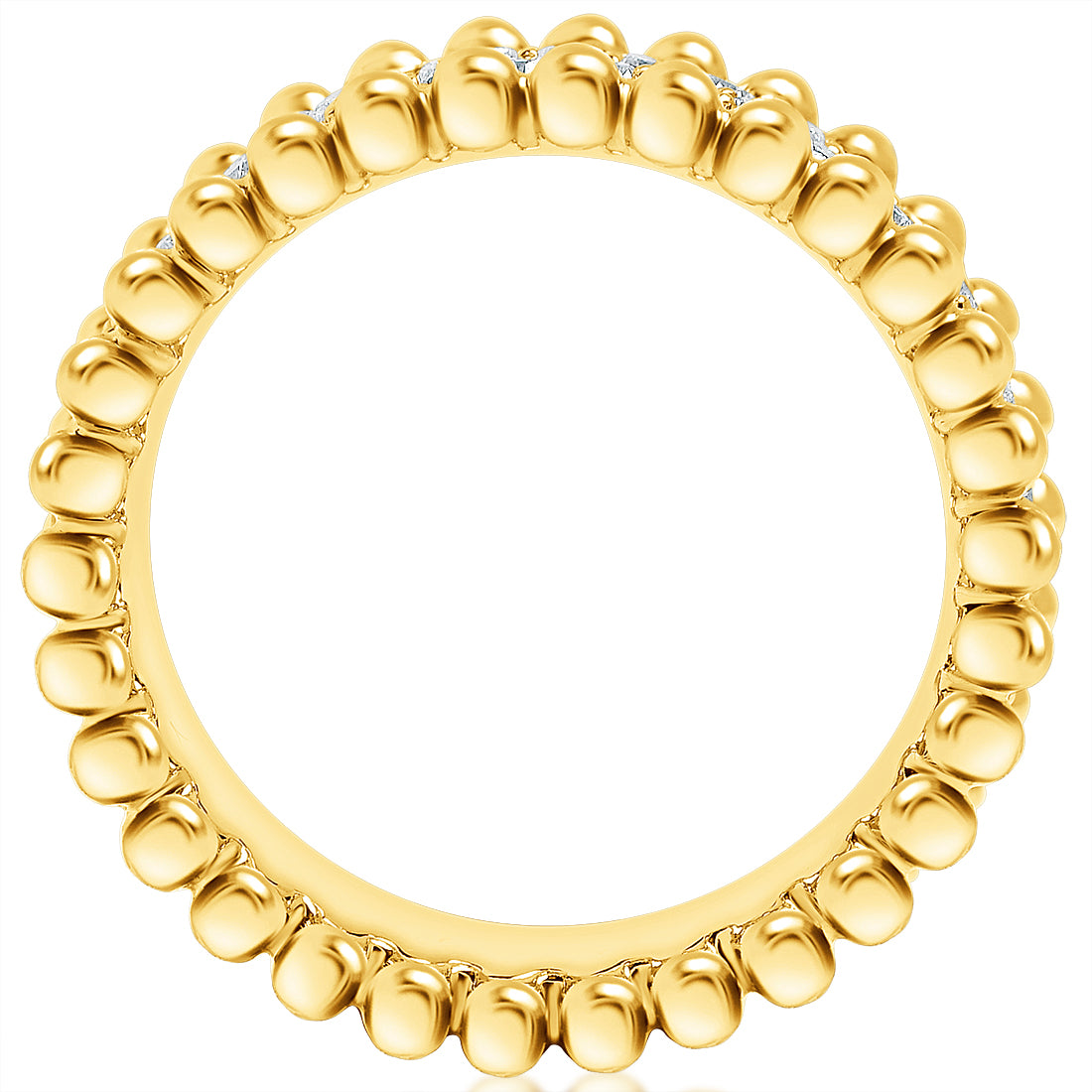 Diamond Bead Outline Ring