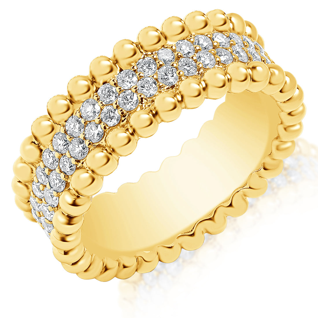 Diamond Bead Outline Ring