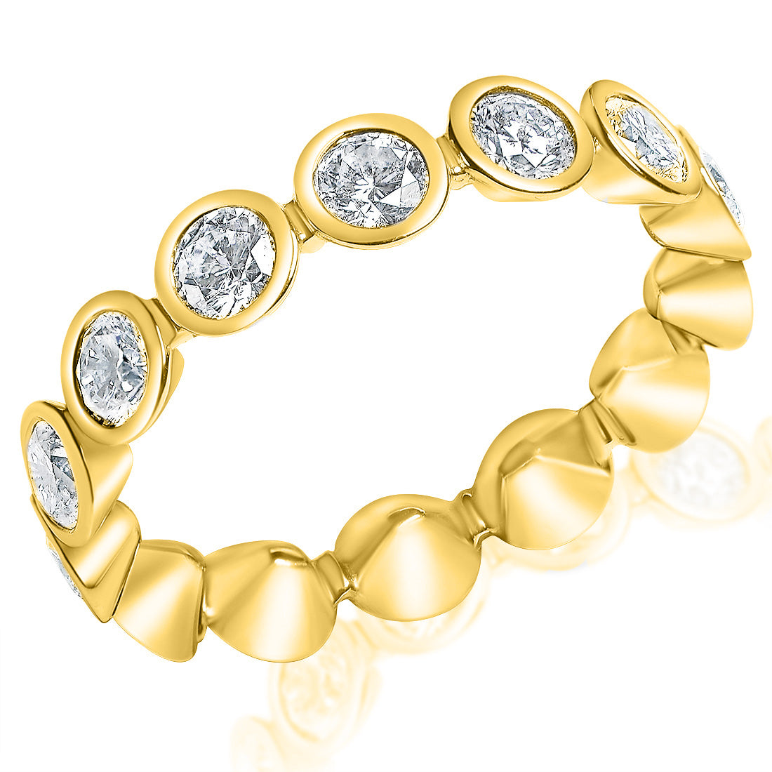 Round Diamond Bezel Eternity Ring