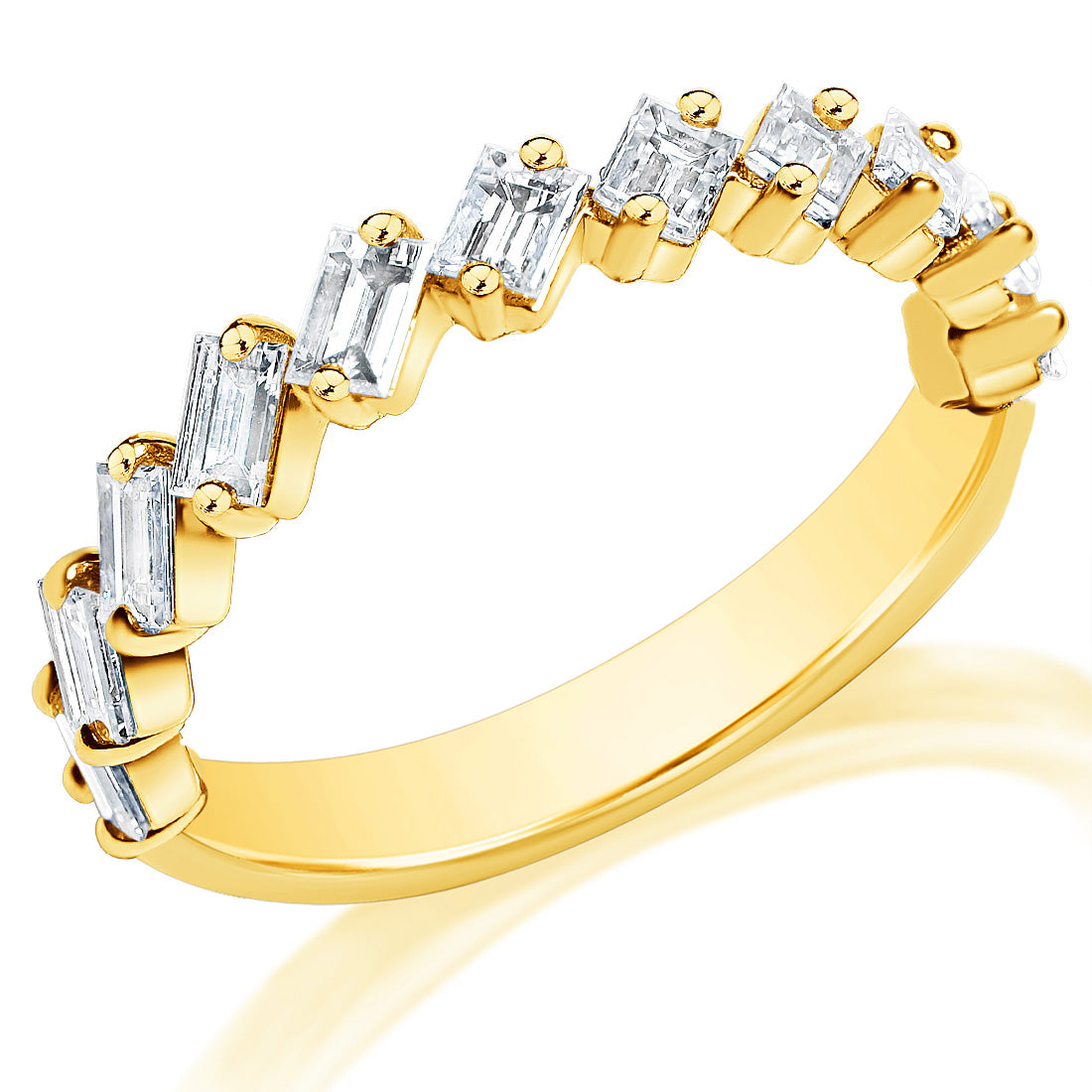 Angled Baguette Eternity Ring