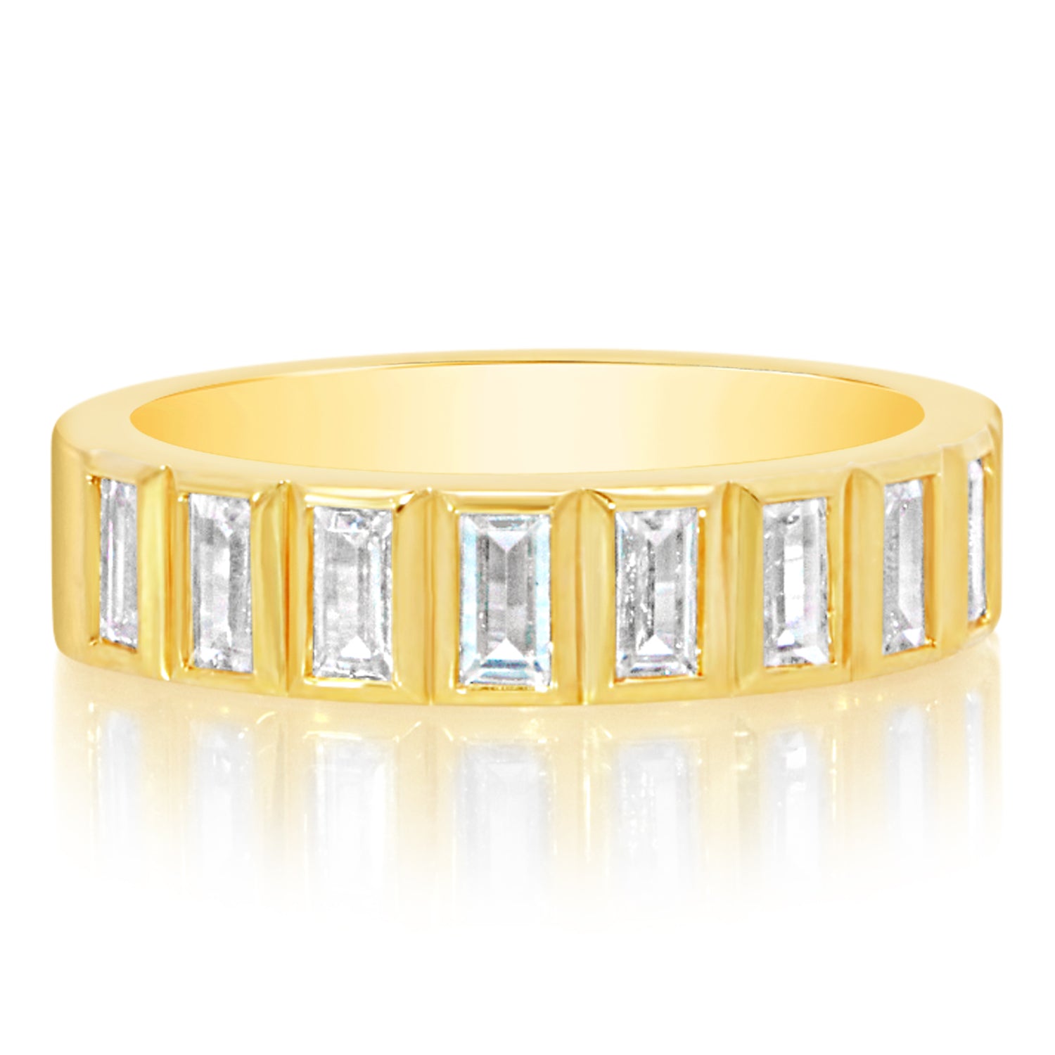 North South Baguette Diamond Ring