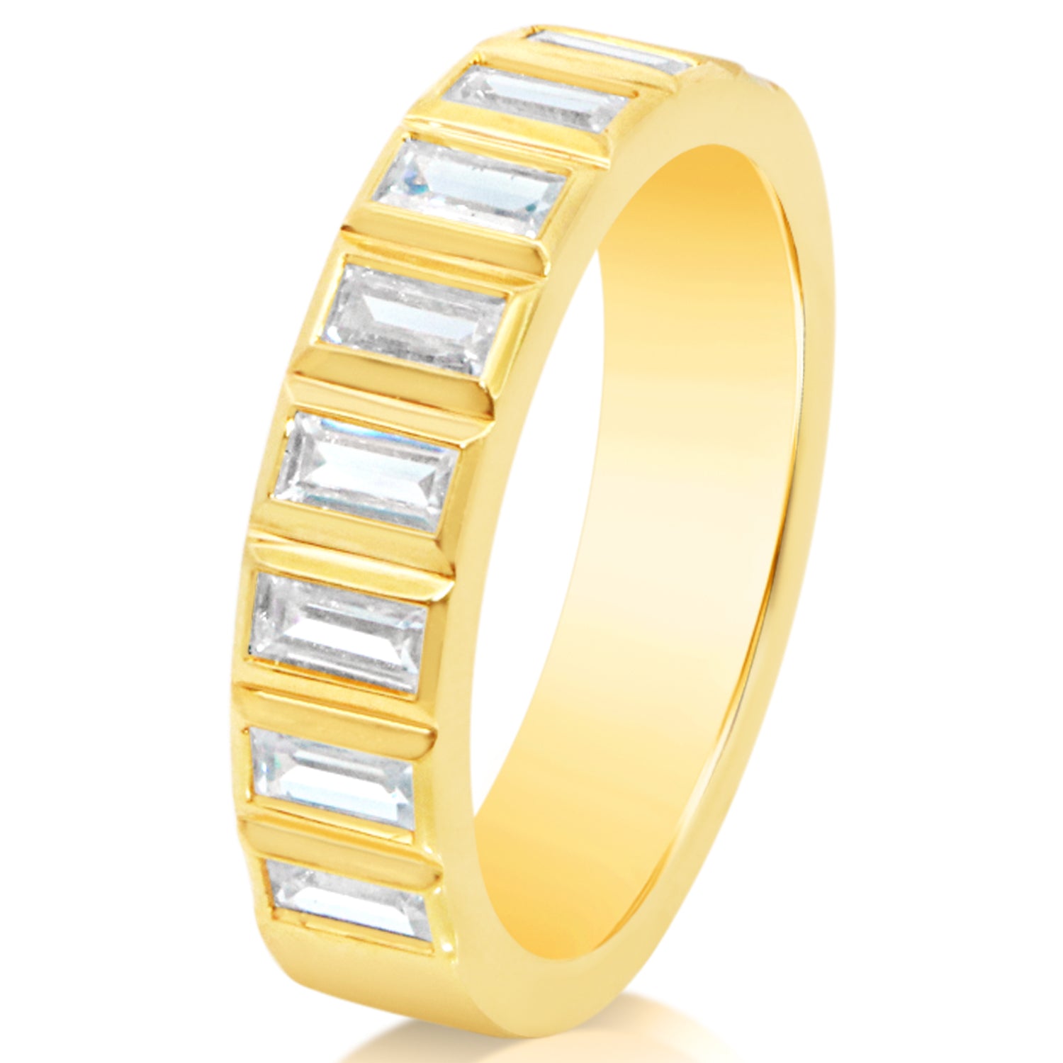North South Baguette Diamond Ring